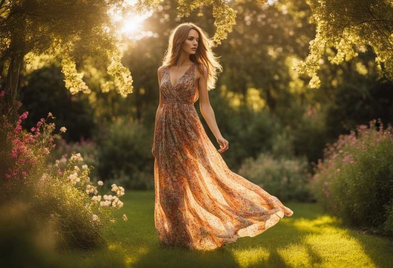Robe longue imprimée