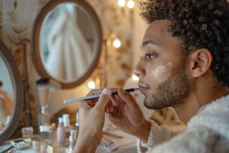 Comment s’appelle un homme qui se maquille ?