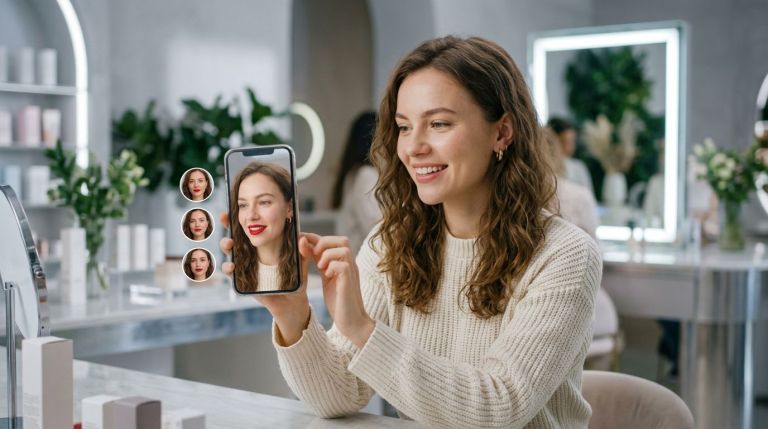 Julien Jimenez teste l'essayage virtuel de maquillage