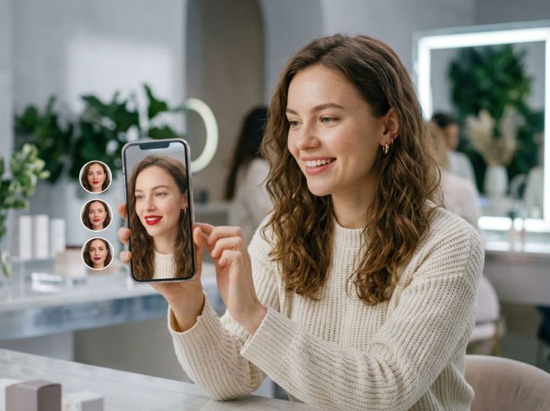 Julien Jimenez teste l'essayage virtuel de maquillage